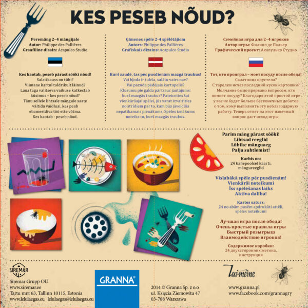 Kes peseb nõud? lauamänguga kingitus - Image 4